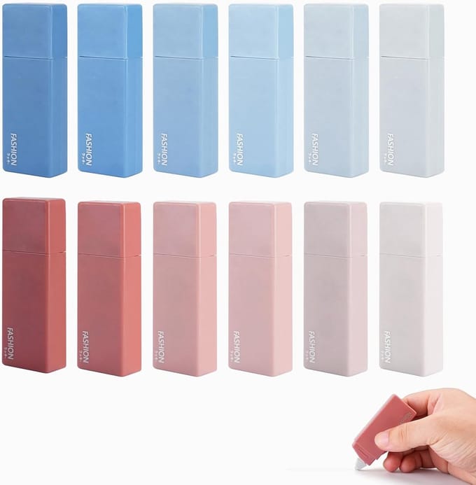 Set van 12 Correction Rollers – Compact en Snel Droogend voor School, Kantoor en Thuis