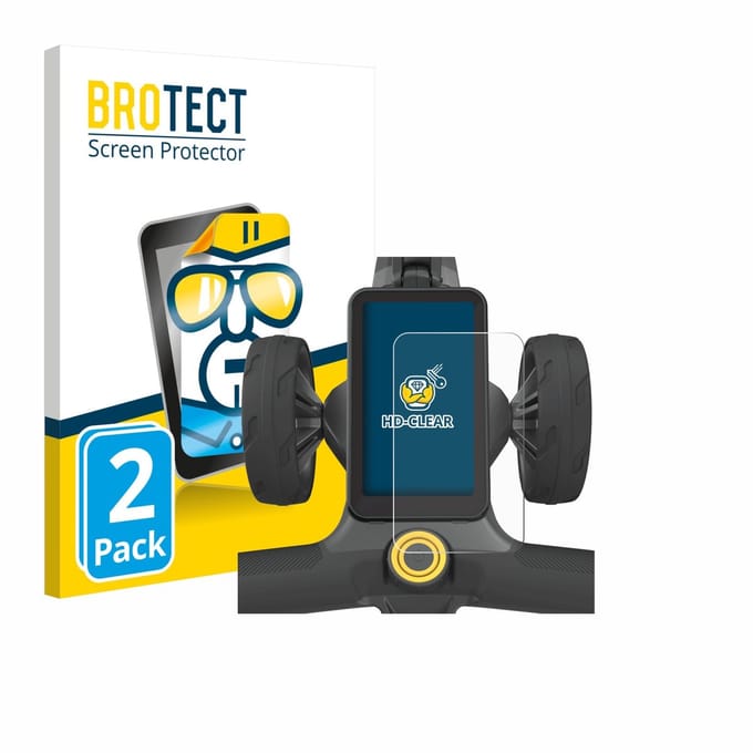 BROTECT - Screenprotector voor PowaKaddy CT12 GPS - Folie Beschermfolie transparant 2 Stuks