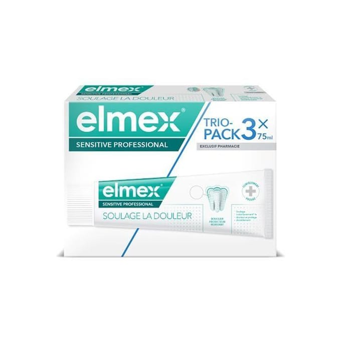 Elmex Sensitive Professional Dentifrice Lot de 3x75 mL