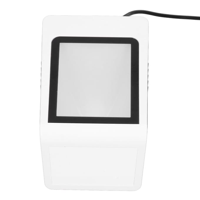 Desktop Barcodescanner Spraakprompts Automatische Identificatie Handsfree USB Bedraad QR-codelezer voor PC POS-machine white
