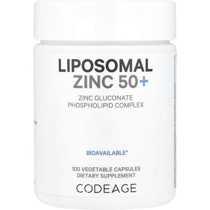 Codeage, mineraal, liposomale zink 50, 50 mg, 100 capsules