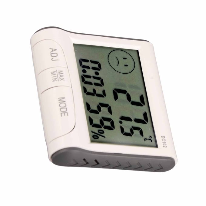 Elektronische Thermometer LCD Digitale Temperatuurtester Draadloze Thermometer Hygrometer Vochtigheid wit