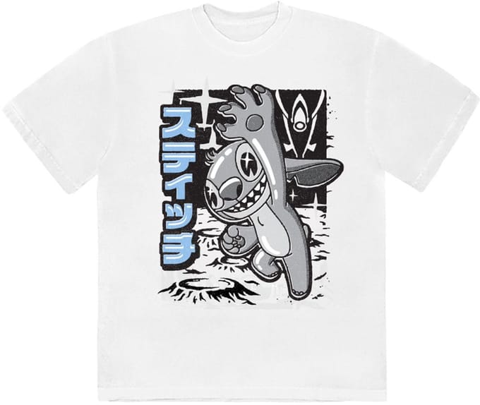 Disney - Stitch Jump Heren T-shirt - XL - Wit