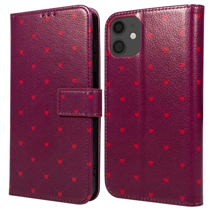 imoshion Hoesje - Geschikt voor Apple iPhone 11 - Design Bookcase smartphone - Crush Check Coral Dust