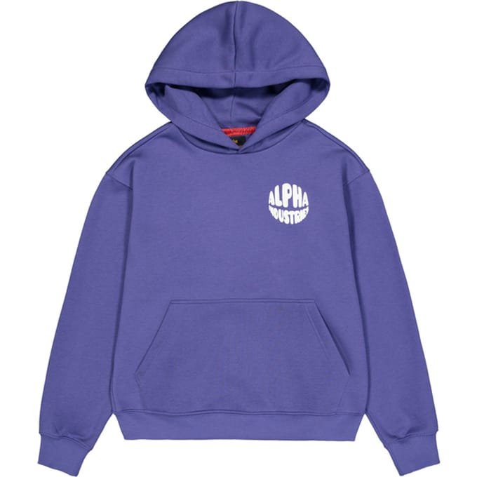 Dames hoodie met print op de rug Alpha Industries Logo
