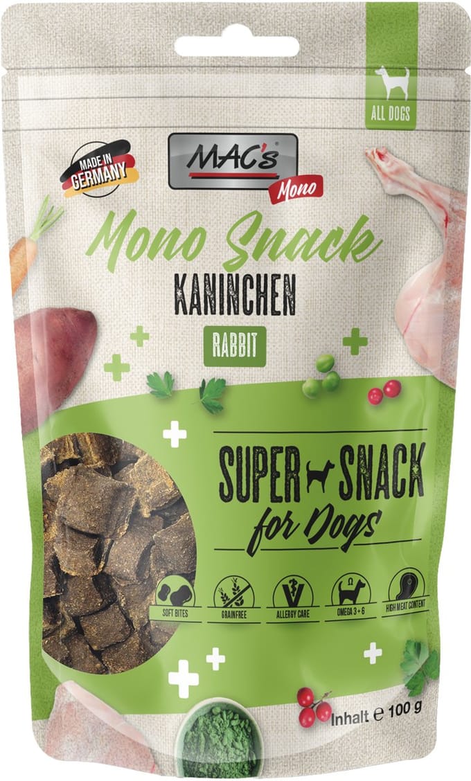 MAC's Dog Snack Monoprotein - Konijn - 3 x 100 g