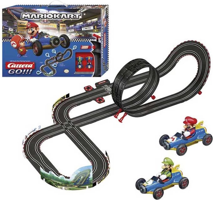Carrera Go!!! Racebaan - Nintendo Mario Kart Speelgoed - Mach 8 - Mario & Luigi - 5,3 m - 1:43