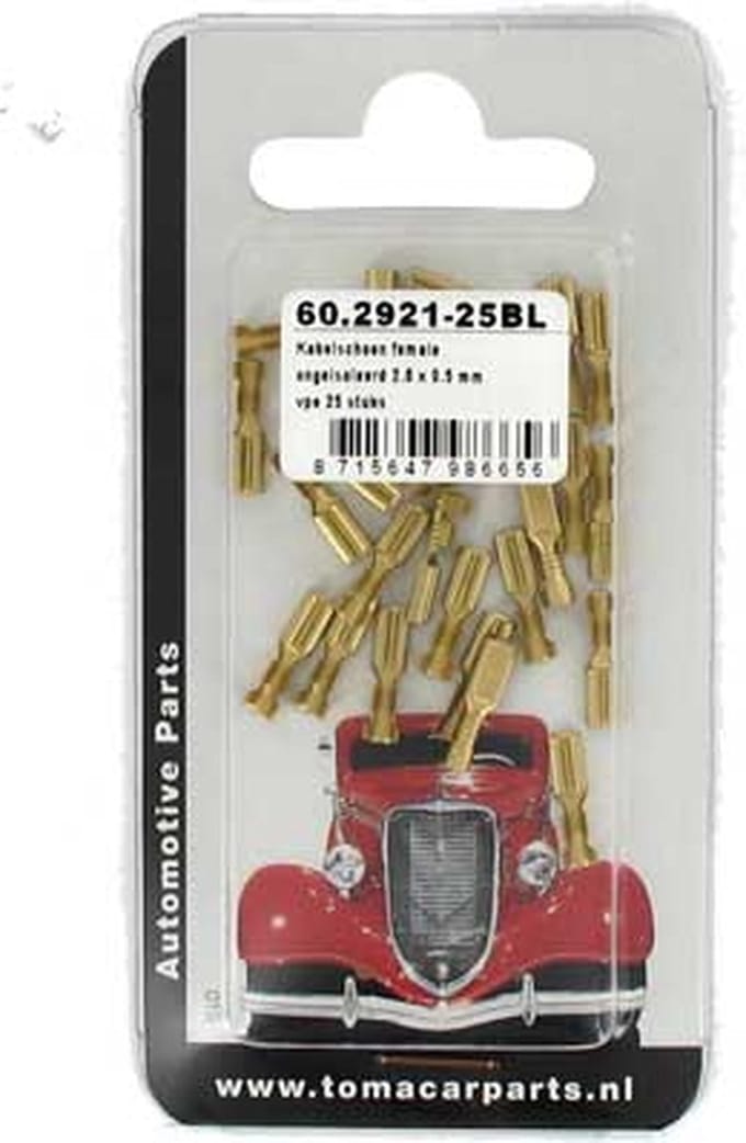 Kabelschoen 2.8 x 0.5mm 2 stuks blister