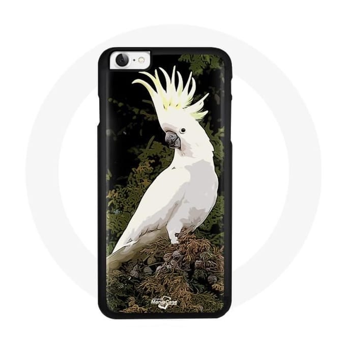 Coque Iphone 6 Cacatoes Perroquets Blanc sur l'arbre