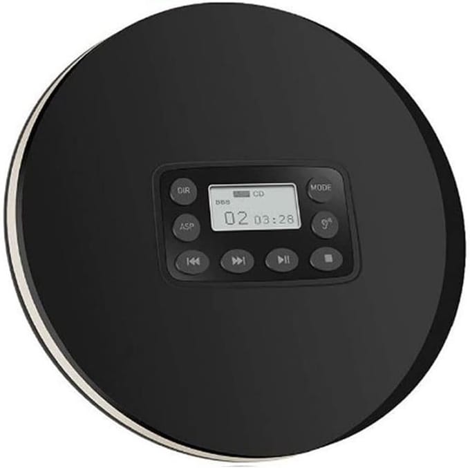 Draagbare CD-speler - MP3-speler Walkman - Muziek Luisteren - LED Display - 1 Gram - Zwart