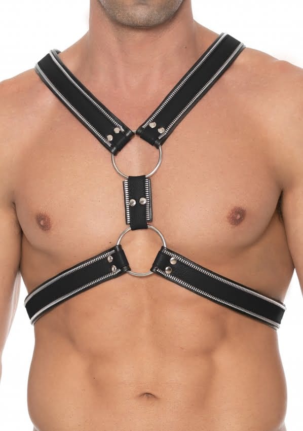 Shots - Ouch! Echt Leren Z Series Schots Harnas - S/M black S/M