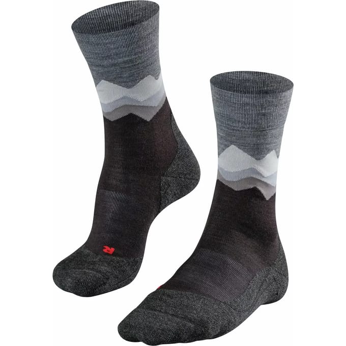 FALKE TK2 anti-blaar dik wol functioneel materiaal wandelsokken heren zwart - maat 42-43