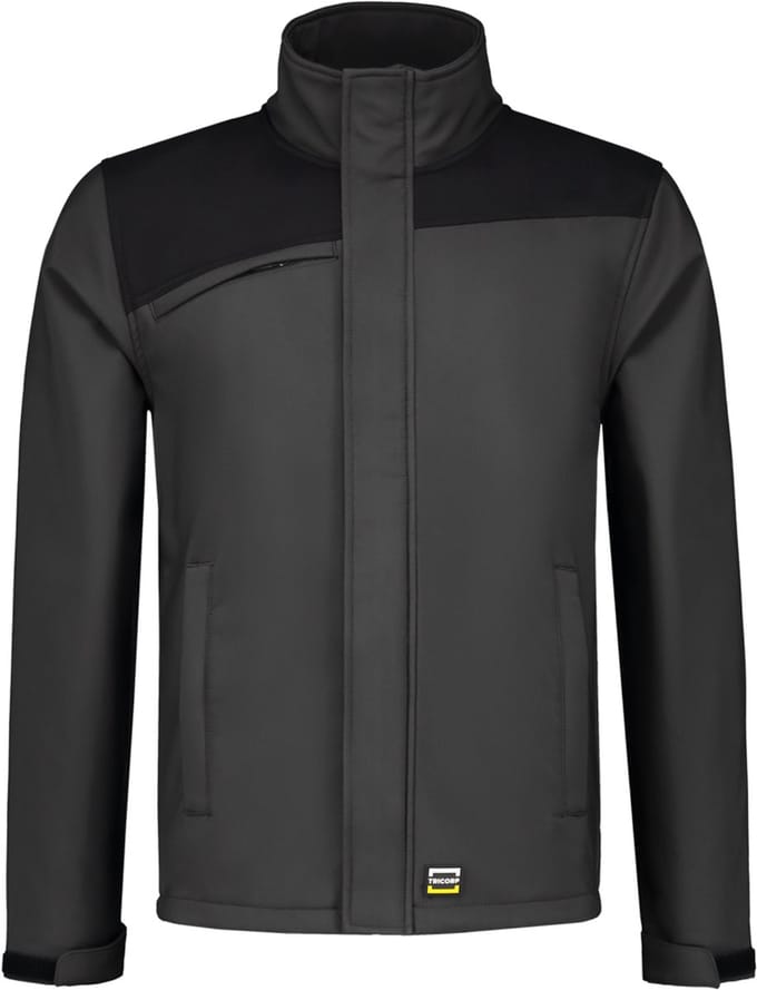 Tricorp 402021 Softshell Bicolor Naden - Donkergrijs/Zwart - 7XL