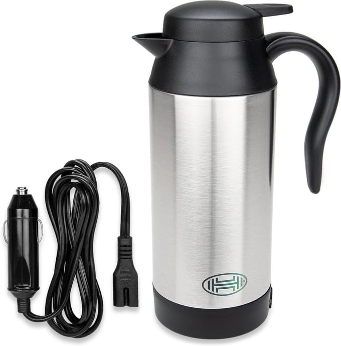 Draagbare RVS Waterkoker 750ml voor in de Auto (24V)