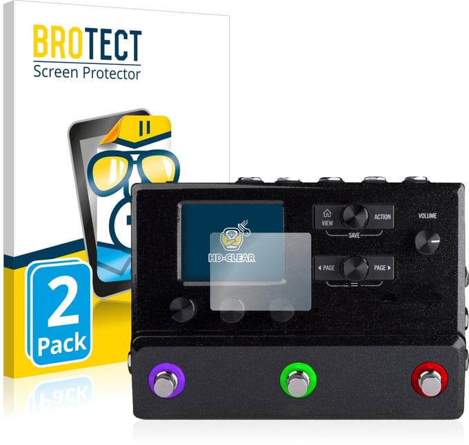 BROTECT - Screenprotector voor Line 6 hx stomp - Folie Beschermfolie transparant 2 Stuks