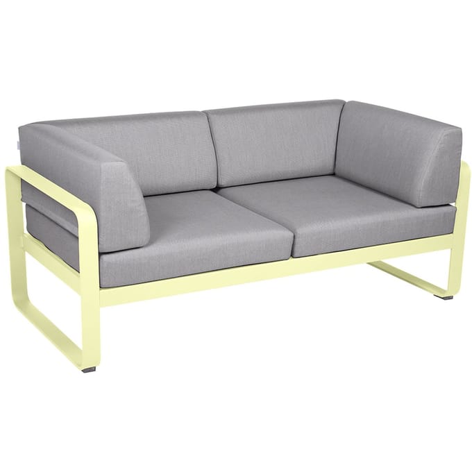 Fermob BELLEVIE club sofa 2 zits - A6 citroensorbet - 79 Flanelgrijs