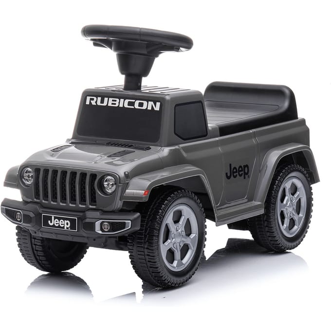 Billy Jeep Gladiator Loopauto - Met motorgeluiden en opbergruimte - Grijs