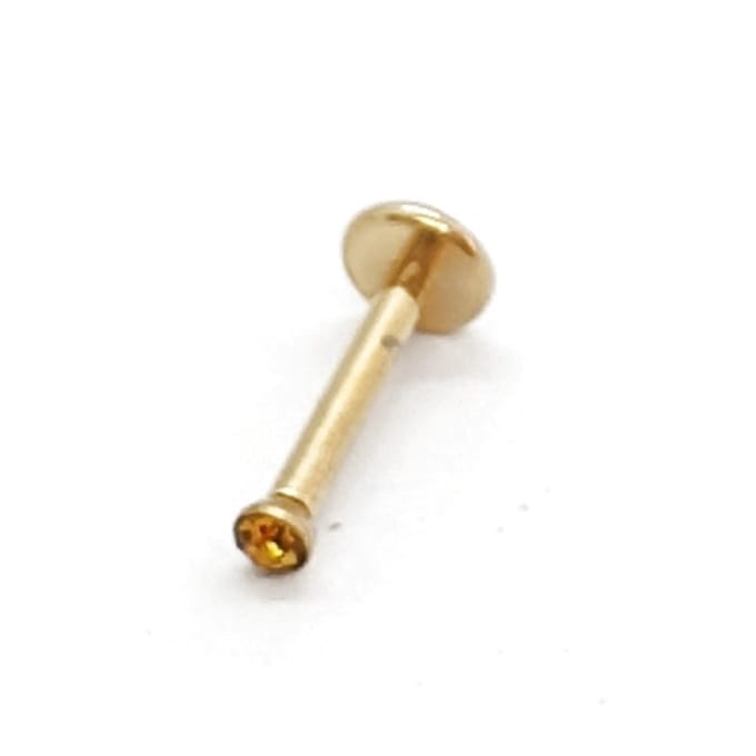 Goud Met Steen - Tragus / Helix / Labret Piercing