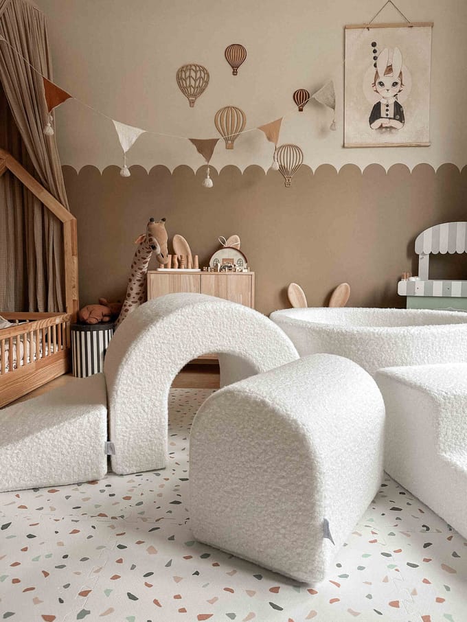 Foam speelset met rond ballenbad + 5 elementen