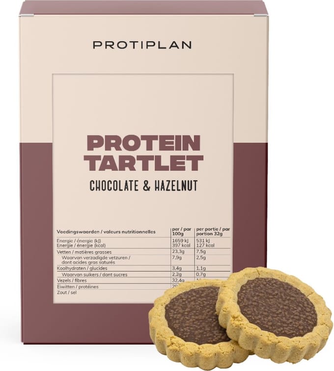 Protiplan - Tartelette Chocolade Hazelnoot - 7 x 32 g - Low carb - Dessert