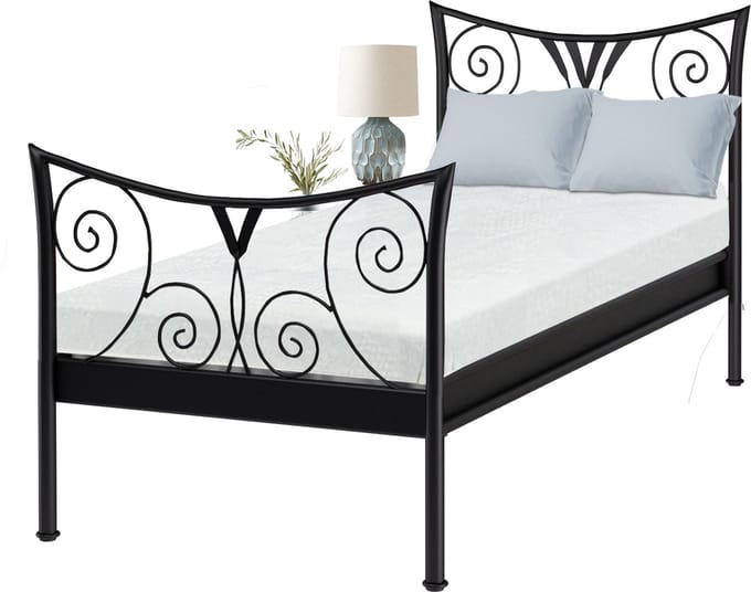 Prinses-Bedframe - Zwart Metaal
