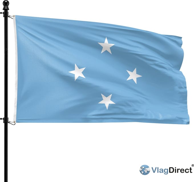 VlagDirect - Micronesische vlag - Micronesië vlag - 90 x 150 cm