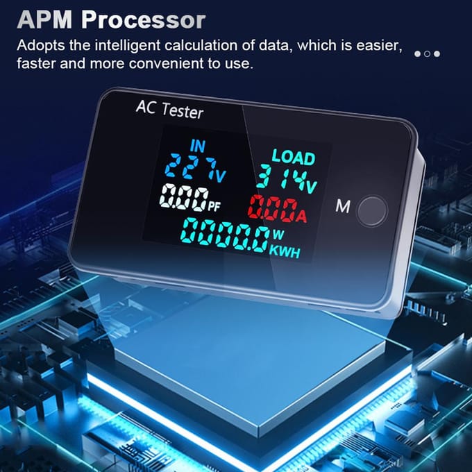 AC Dual Voltage Digitale Tester 0-500V Voltmeter 0-100A Ampèremeter Professionele Elektriciteit Power Test veelkleurig