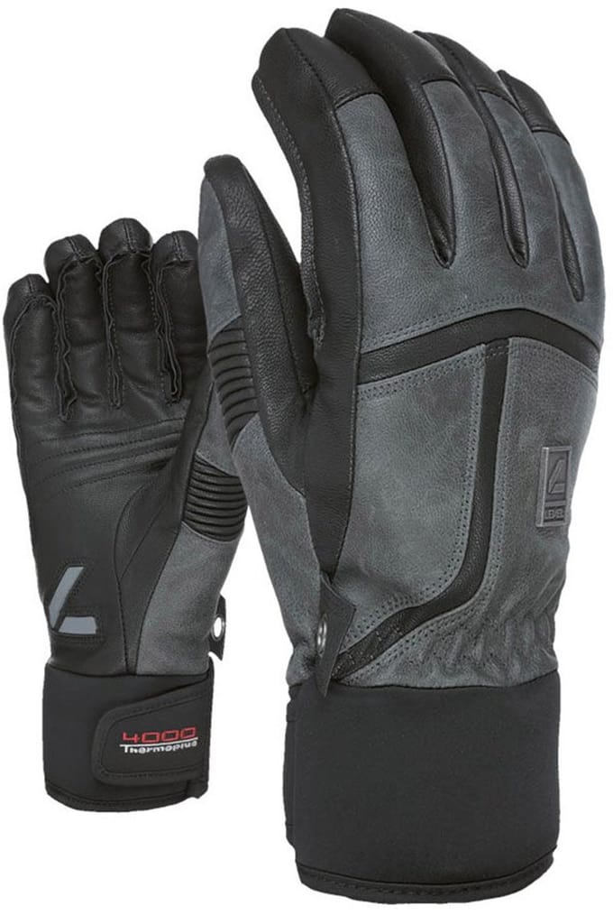Level Off Piste Leather Handschoenen Grijs L Man