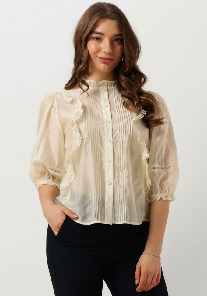 Lollys Laundry Vidall Shirt 3/4 Dames - Jurken - Ecru - Maat S