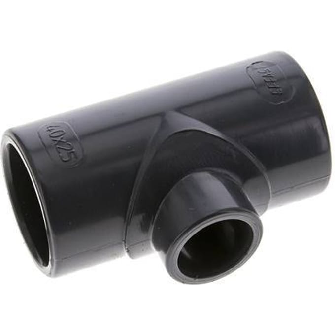 PVC Verloopstuk T-fitting Lijmmof 40 tot 25mm [2 Stuks]