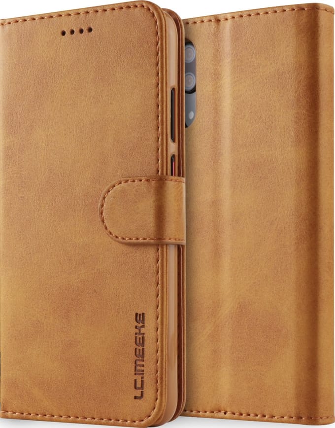 Bookcase Geschikt voor Huawei P20 - Bruin - Pasjeshouder - Portemonnee Hoesje