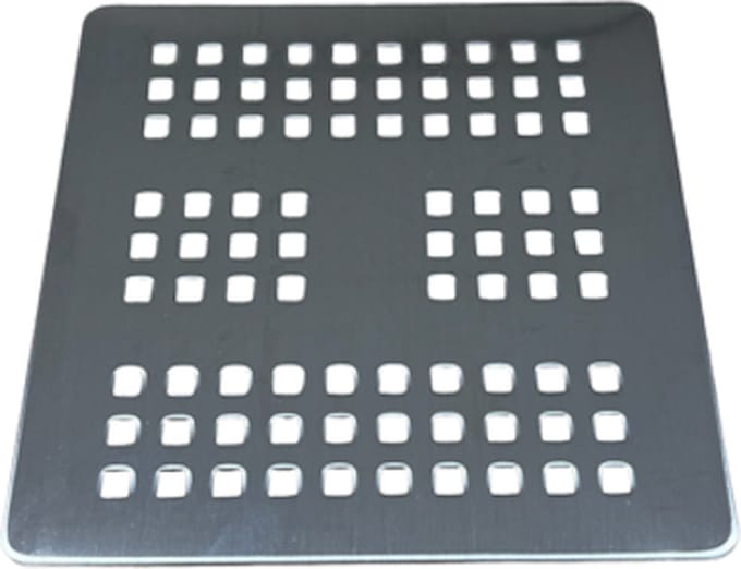 Afvoerrooster RVS 13x13cm t.b.v. douchebak Slim & Soft