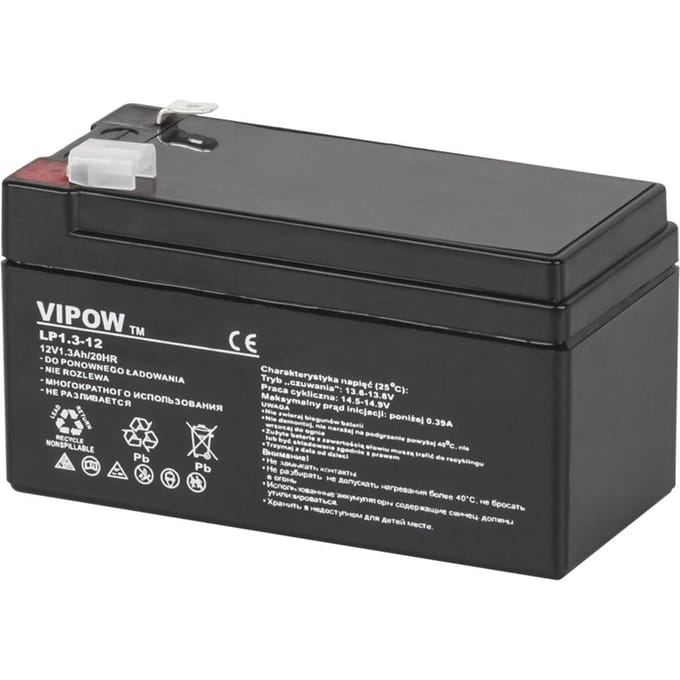 Vipow Serie - Gelaccu - 12V - 1.3Ah - Onderhoudsvrij