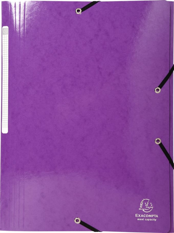 Exacompta 25x IDERAMA® Elastomap 3 kleppen Maxi Capacity 425gm2 A4 - Purper - 55826E
