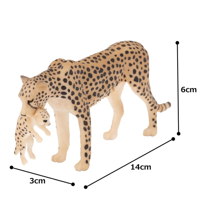 Mojo - Wildlife Cheetah Female with Cub - 387167