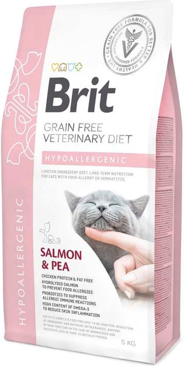 Brit Care Grainfree Veterinary Diet Cat Hypoallergenic Salmon 5 kg - Kat