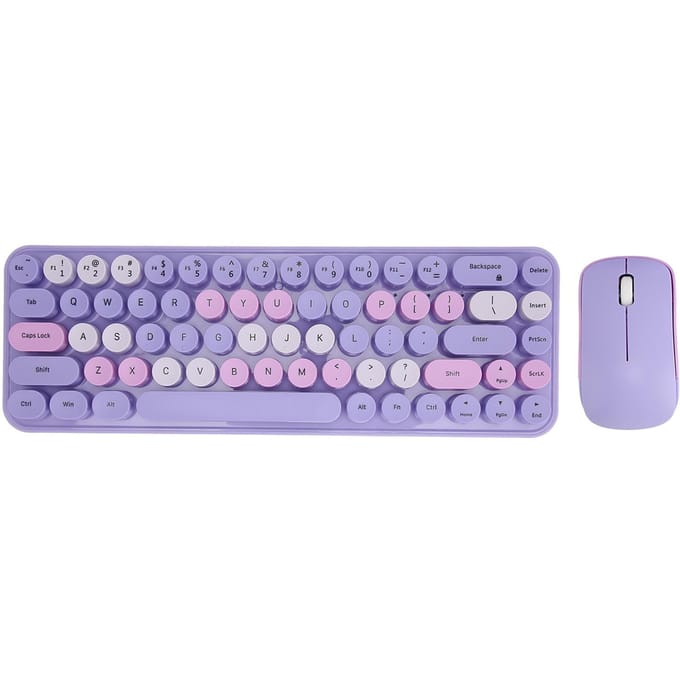 USB Toetsenbord Muis 2.4G Draadloos 68 Toetsen Laag Verbruik Retro Schattig ABS Gaming Toetsenbord Muis voor