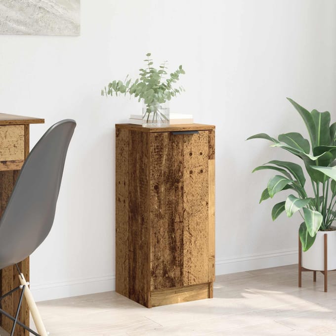 vidaXL - Dressoir - Oudhout - 30 - x - 30 - x - 70 - cm - Bewerkt - hout