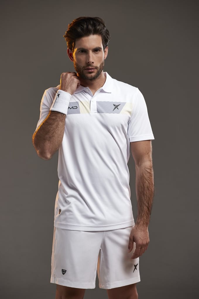 Drop Shot padel polo Koa Juan Martin Diaz (JMD) - wit - maat M