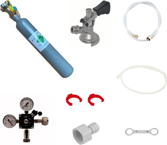 Accessoirepakket Pygmy met Combi - M systeem aansluiting en 0,5 kg CO2-fles