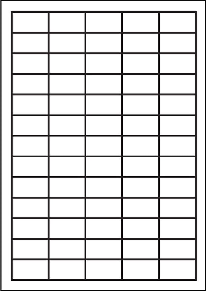 A4 etiketten 38,1 x 21,2 mm wit 100 vel