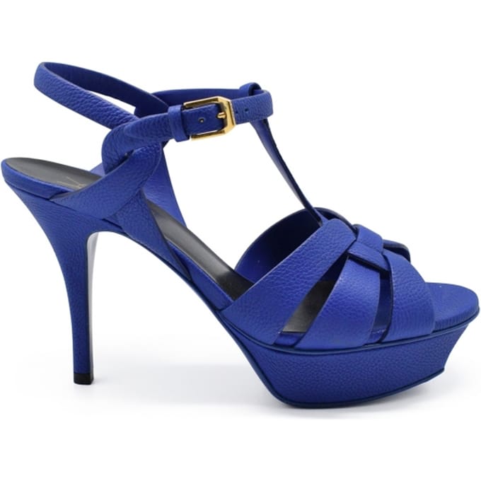Saint Laurent Tribute sandalen Blauw