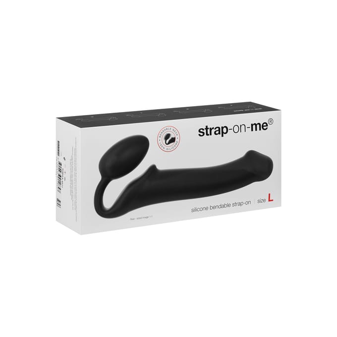 Strap-On-Me Strapless Voorbinddildo - zwart - maat L