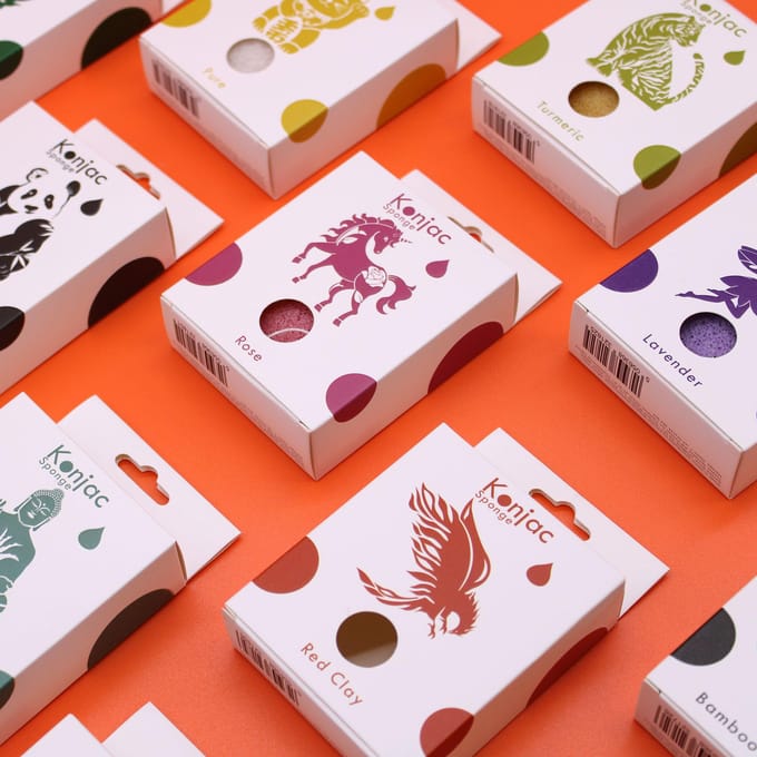Traanvormige Konjac Spons - Bamboe Houtskool - Antibacterieel
