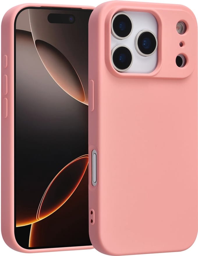 TUNIQ Back cover voor iPhone 17 Pro - Schokabsorberend - Softtouch - Salmon Pink