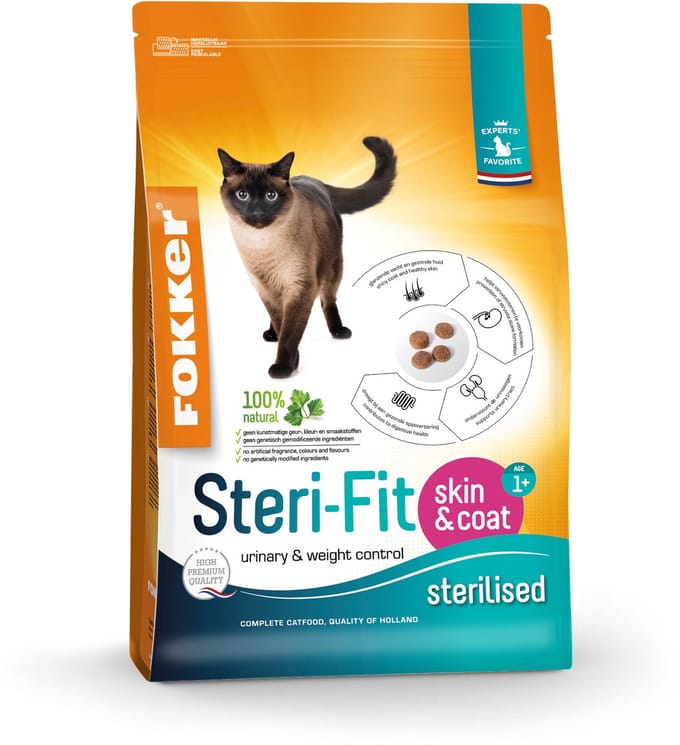 Fokker Steri-Fit Skin & Coat - Kattenvoer - 2.5 kg