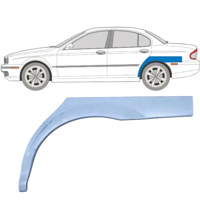 Reparatiepaneel achterspatbord voor Jaguar X-Type CF-1 2001-2009 / Links
