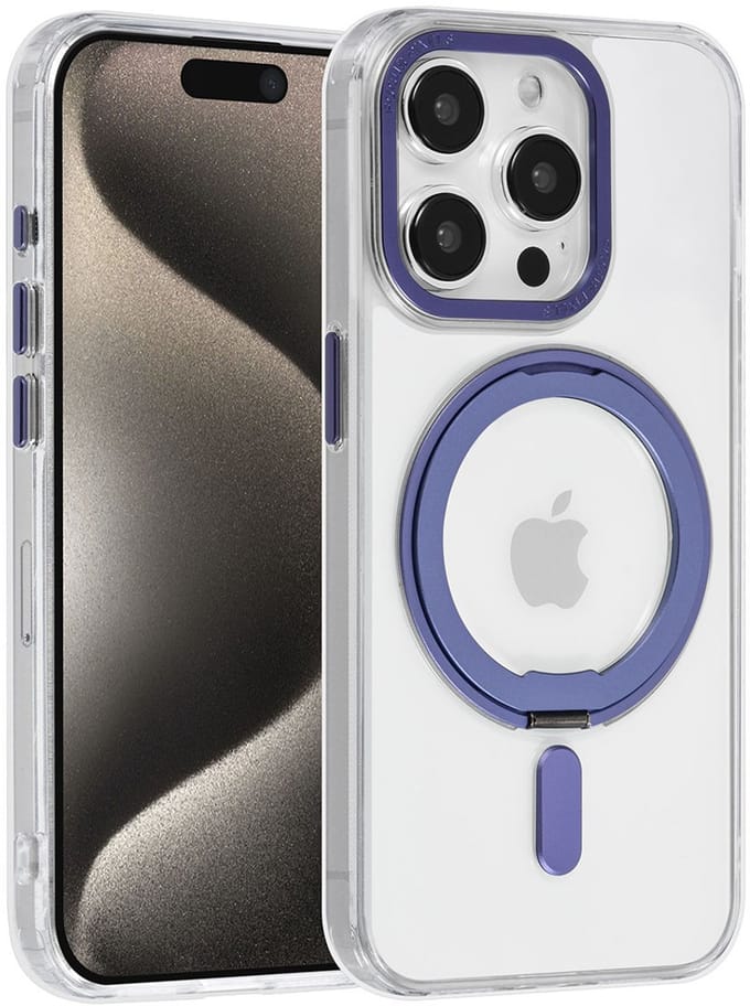 UNIQ Accessory Back Cover - Transparant - Apple iPhone 15 Pro - MagSafe met ringstandaard