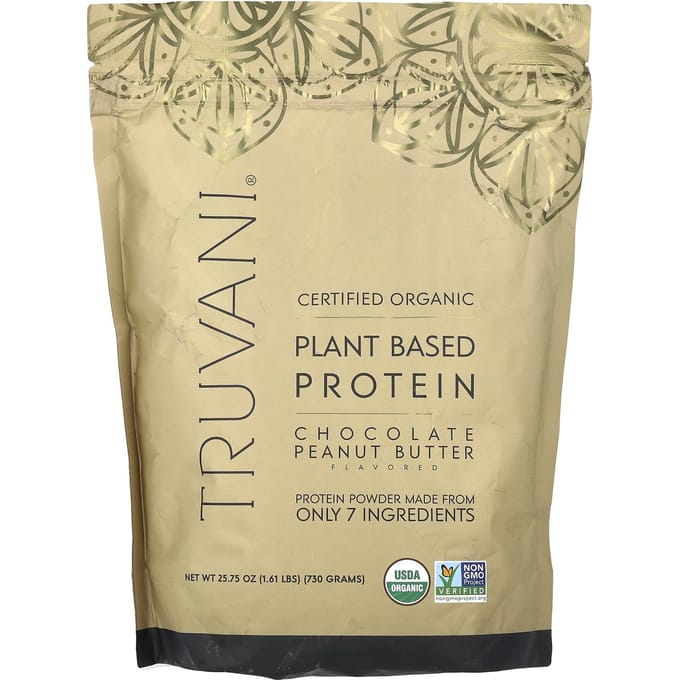 Truvani, Plantaardig Eiwitpoeder, Chocolade Pindakaas, 1.61 lbs (730 gr)