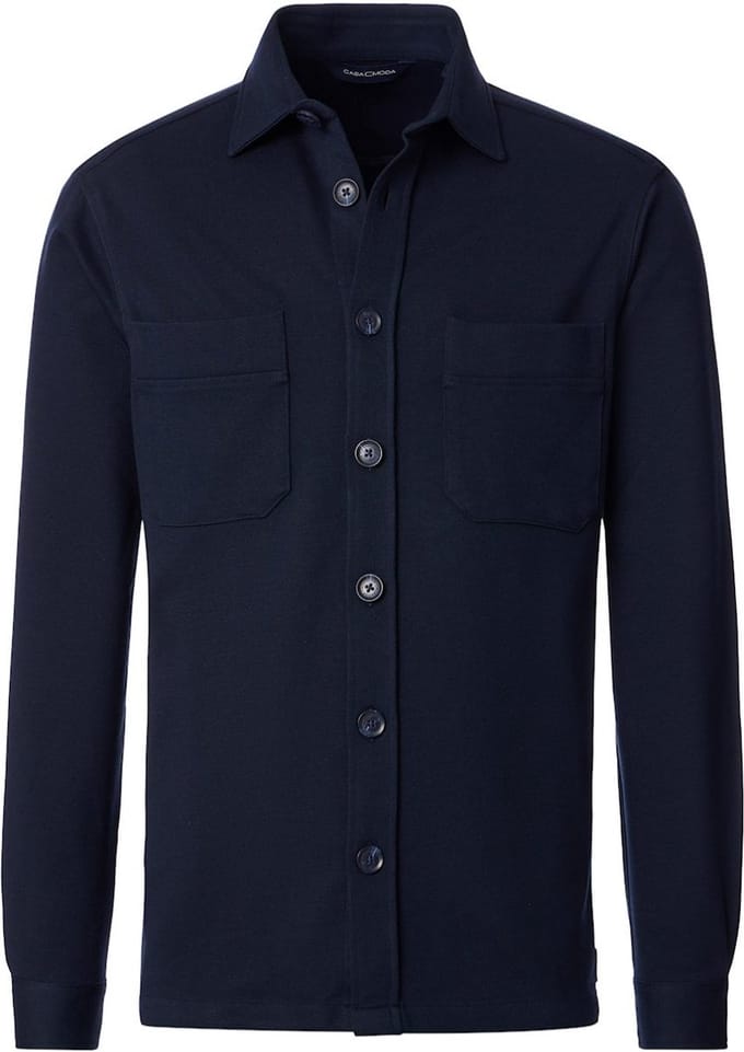 Casa Moda Casual Outdoor Overhemdjack 454383200-105 Blauw - M